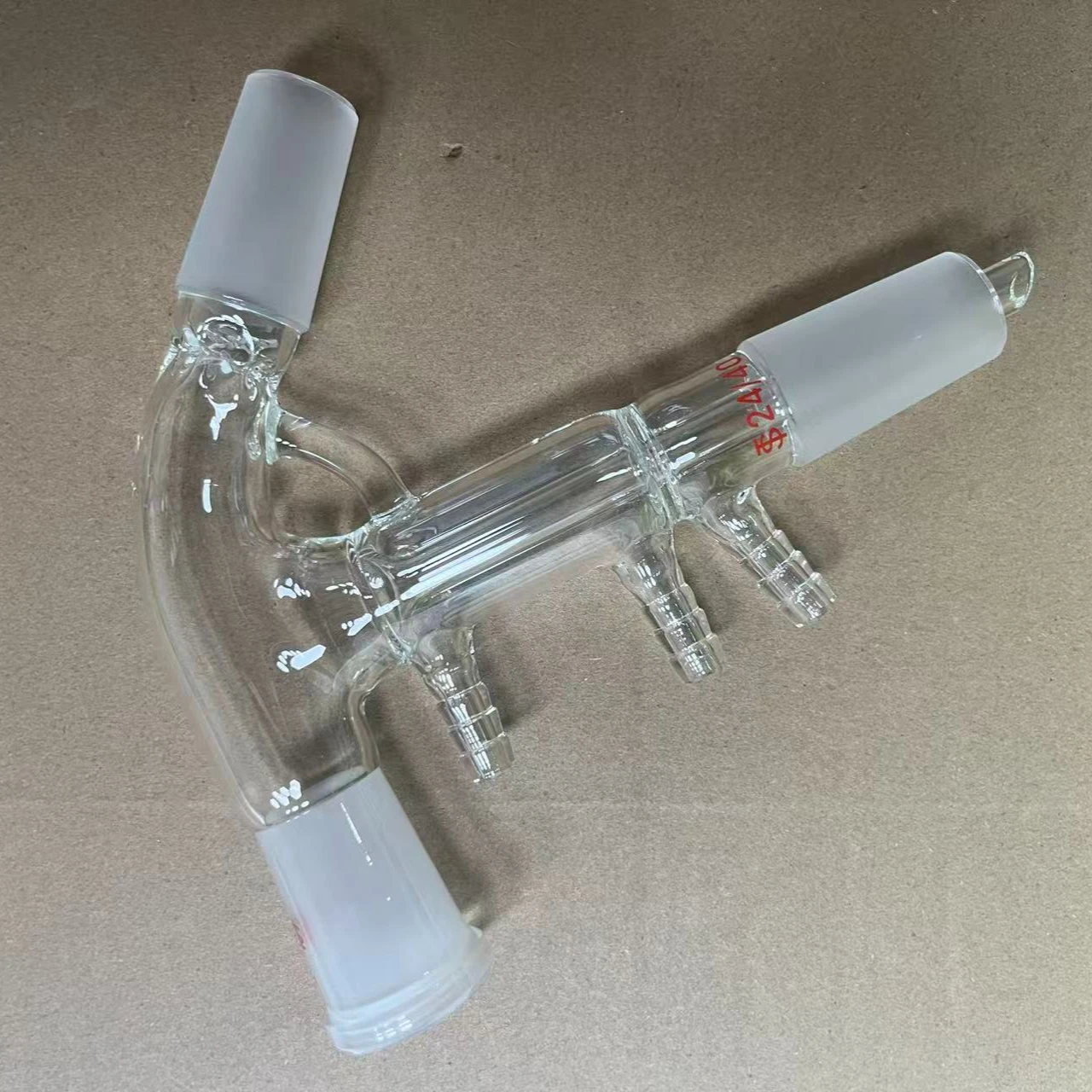 

Glass microdistiller grinding mouth distillation connection pipe fractionation head, vertical thorn distillation equipment 19/26