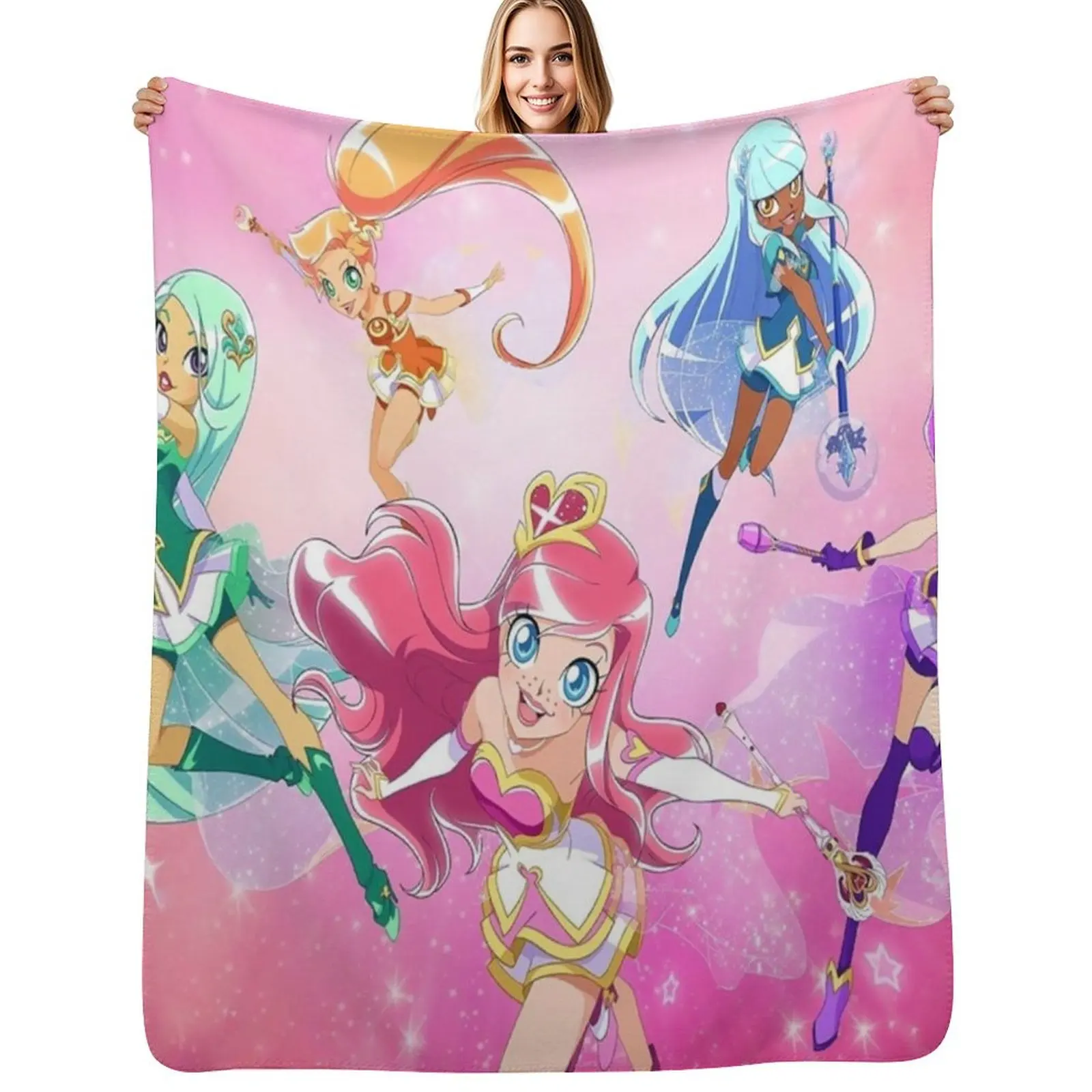 

LoliRock gift for fans lolirock characters Throw Blanket Warm Comfortable Blanket for Office Napping