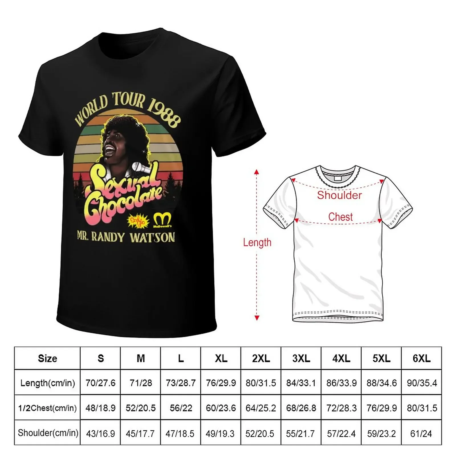 Sexual Chocolate World Tour 1988 Vintage Retro - Randy Watson Coming to America funny gift T-Shirt plus sizes t shirts for men