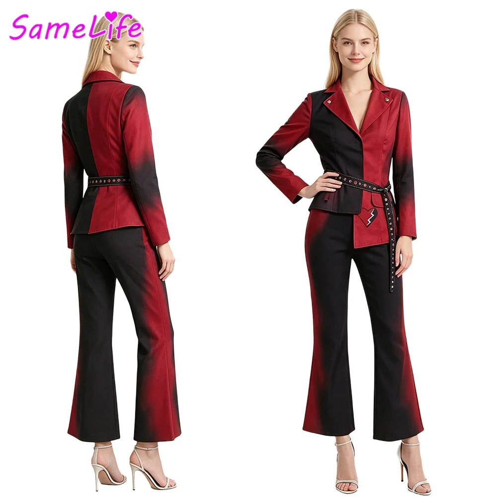 Costume de princesse rouge pour femmes, déguisement de cosplay inspiré du film Descendants 2026, tenue de fête pour adolescentes, Halloween
