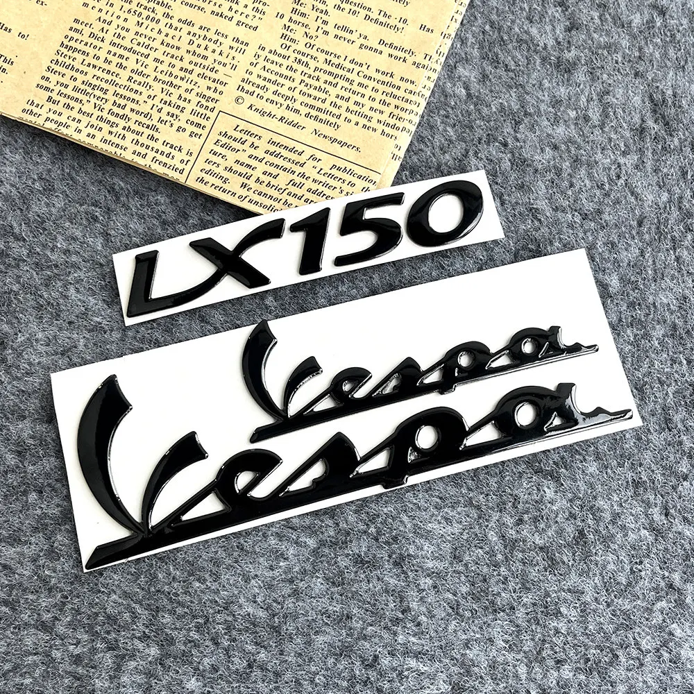 3D PVC Motorrad-Emblem Aufkleber Kraftstofftank Rad-Dekor Sticker für Vespa LX150 LX LXV S 125 Roller DIY Zubehör