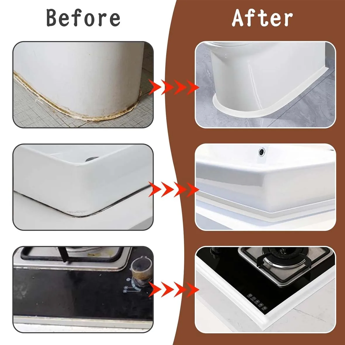 1 لفة من شريط مقاوم للماء بولي كلوريد الفينيل ملصقات مانعة للتسرب ذاتية اللصق سميكة قابلة للتشذيب قالب شق الكراك وباب مقاوم للتلوث #5