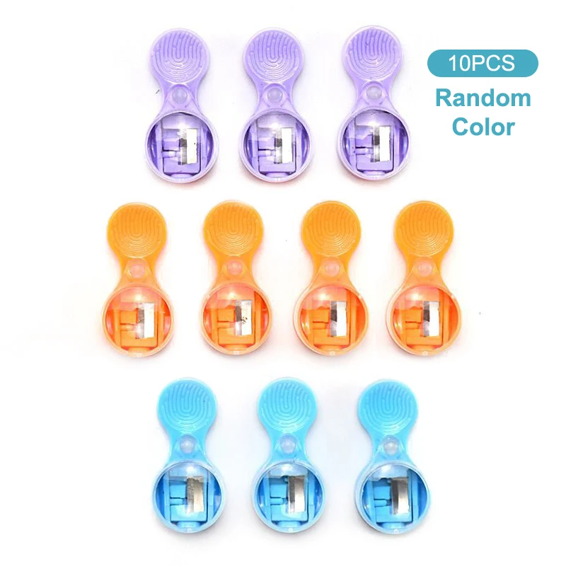 10pcs Cute 2.0 Thick Lead Core Magnifying Glass Pencil Sharpener Mini Student Rotary Sharpener Portable Pencil Sharpener