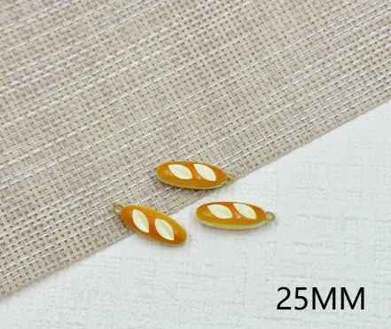 10pcs Cute Cartoon simulated bread 3D Enamel Charms Pendant DIY Jewelry Making for Earring Keychain
