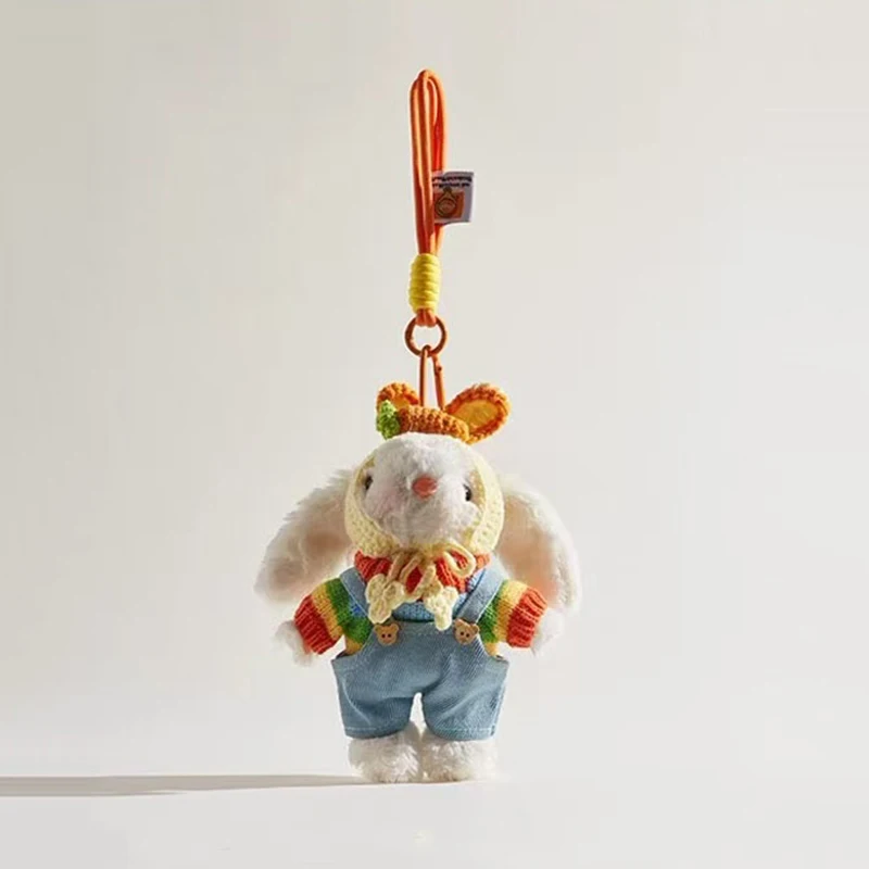 Niedlicher Plüsch-Hasen-Schlüsselanhänger Damen Cartoon-Schlüsselanhänger Prinzessinnen-Handtaschenanhänger Mädchen-Ornamente Plüsch-Kaninchen-Spielzeugpuppe Weihnachten