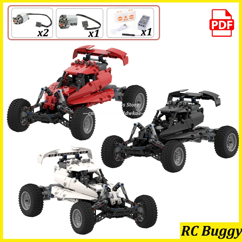 

RC Buggy Bricks MOC Construction Technology Remote Control Car with Motors MOCBUILDING Blocks Vehicle Boys Gift