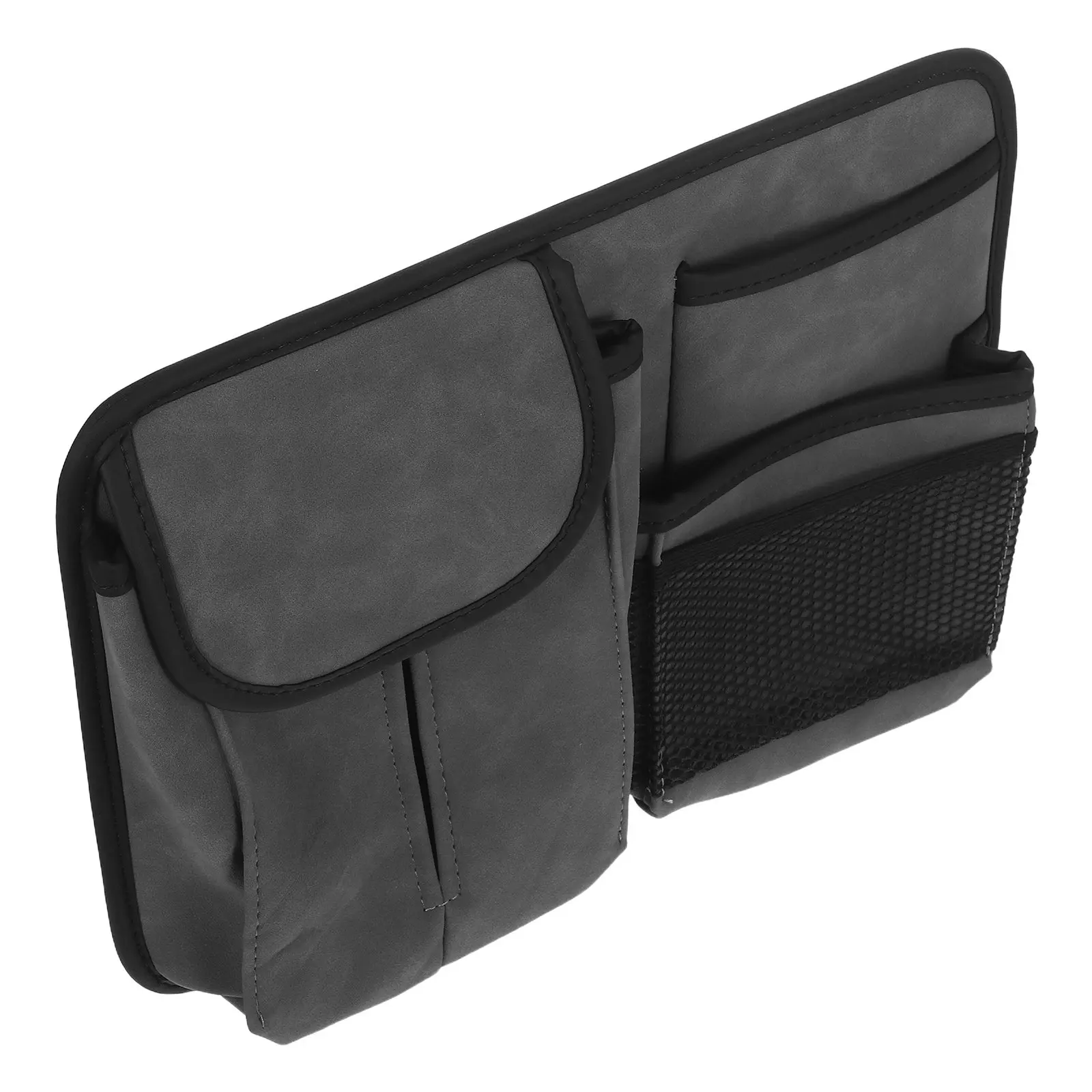 Suede Car Seat Back Hanging Bag Tissue Holder Mesh Pouch Storage Pocket Easy Install No Tools Car Organizer Backseat Utility