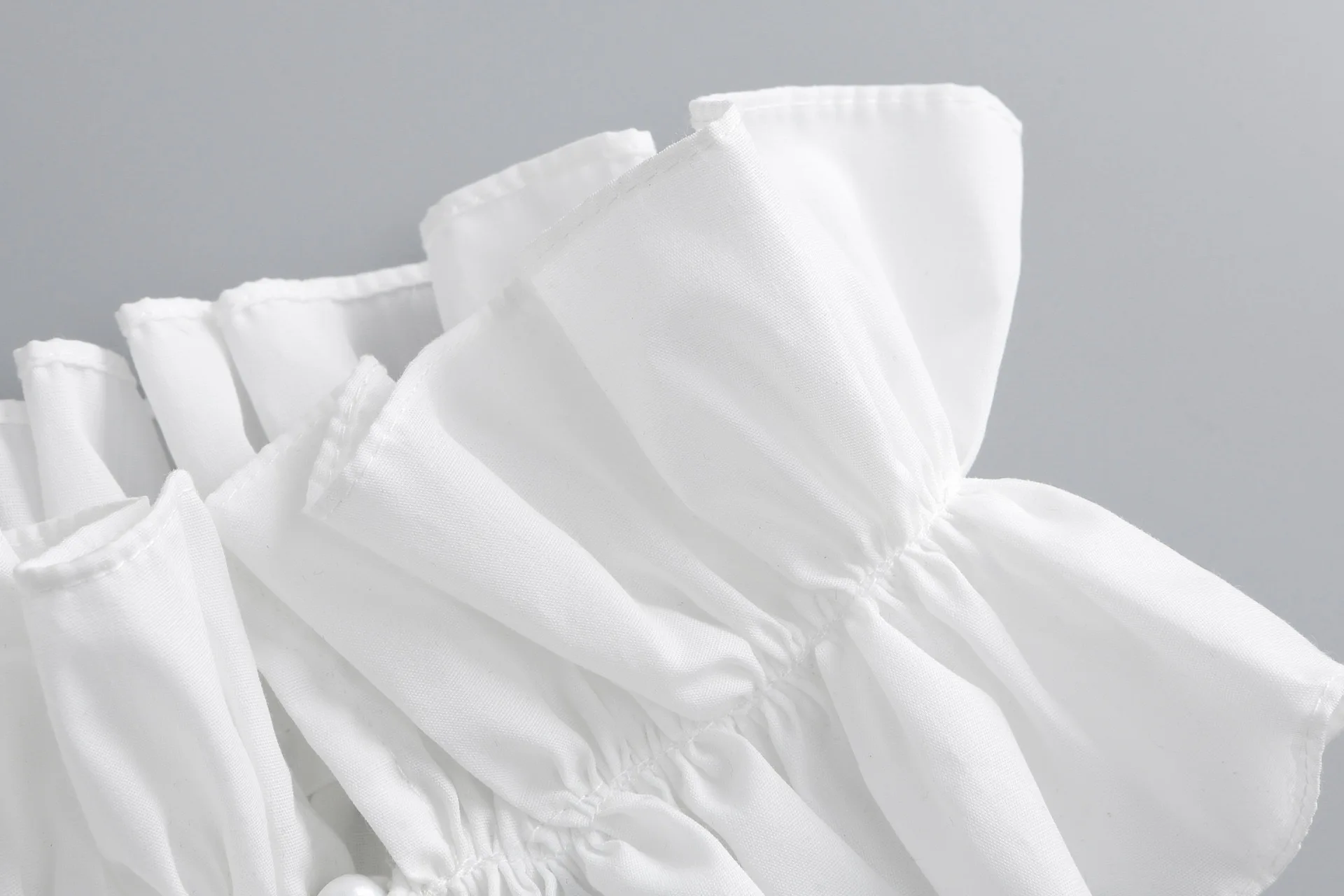 Women's Solid Colour Black White Vertical Cotton Fake Collar Ruffled Neck Collar Fashion Lace False Collar Four Seasons