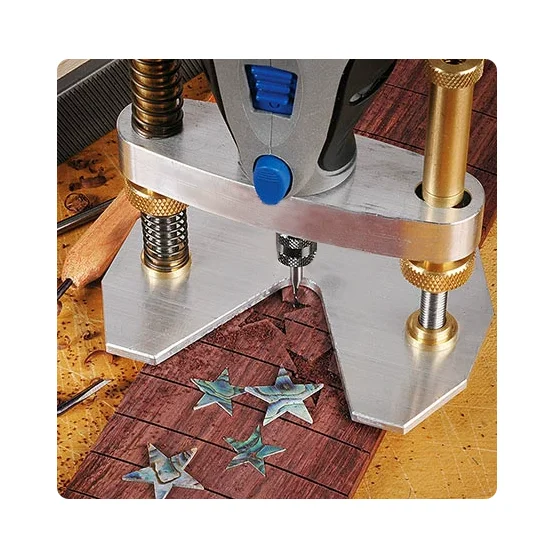 Guitar Inlay Router Base Bordered Slotting Tool for Violin Luthier Pearl Work with Depth Adjustment (Without Engraving Machine)