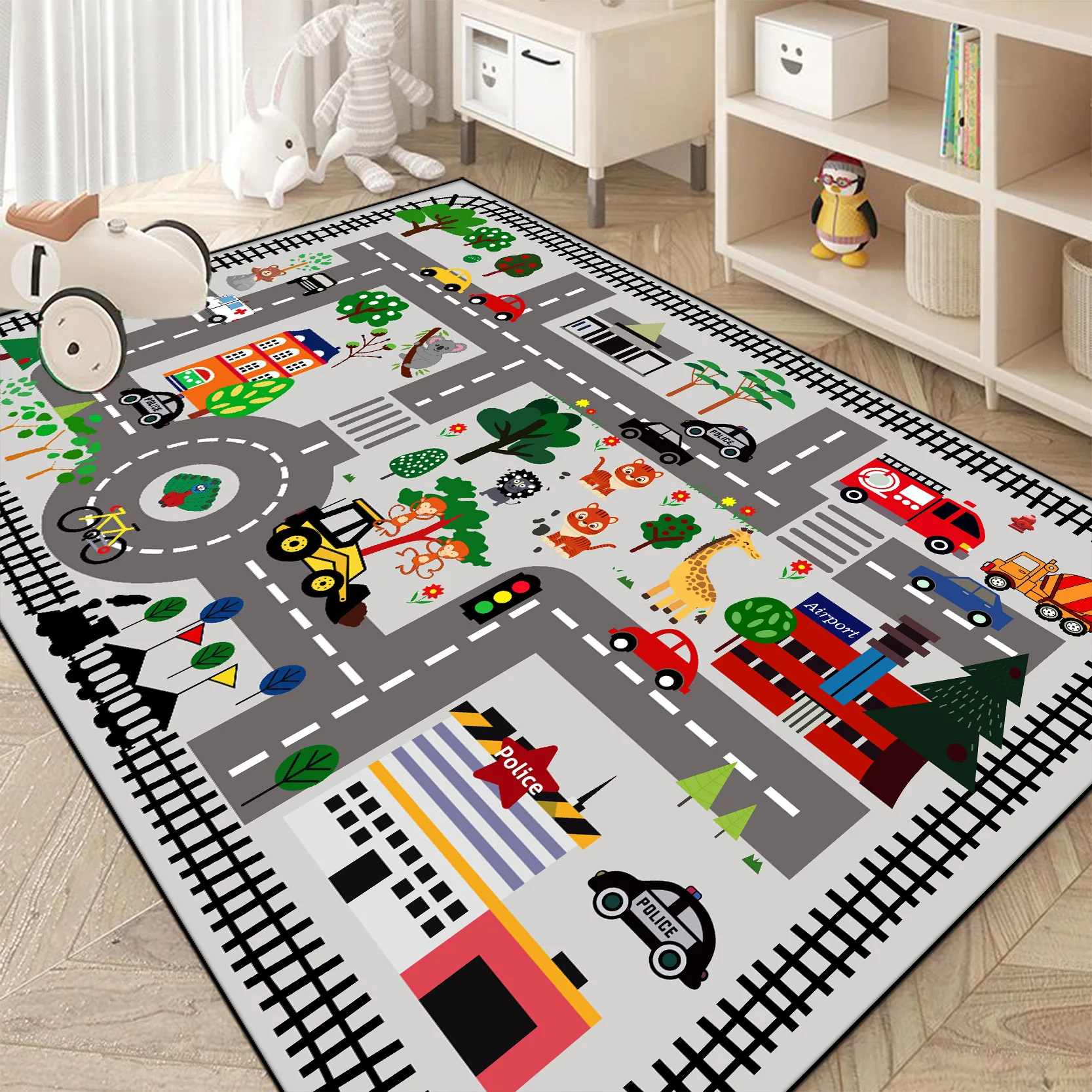 Children Play Game Rug Bedroom Decoration Large Carpets Child Room Bedside Soft Carpet Boys Study Room Floor Mat Washable