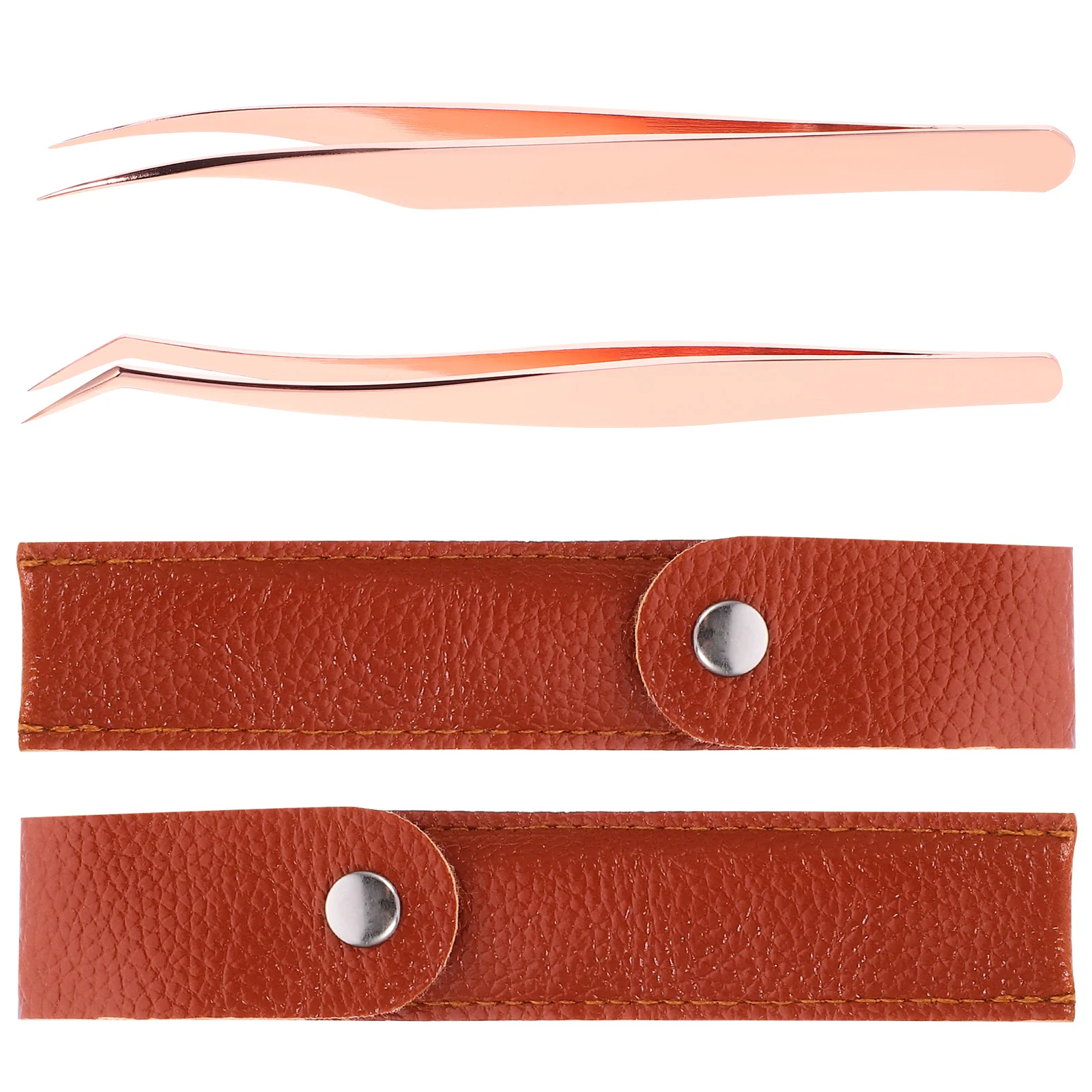 Juego de herramientas de maquillaje para pestañas, pinzas de acero inoxidable, pinzas de precisión para extensión de pestañas, diseño curvo de delfines, 4 Uds.