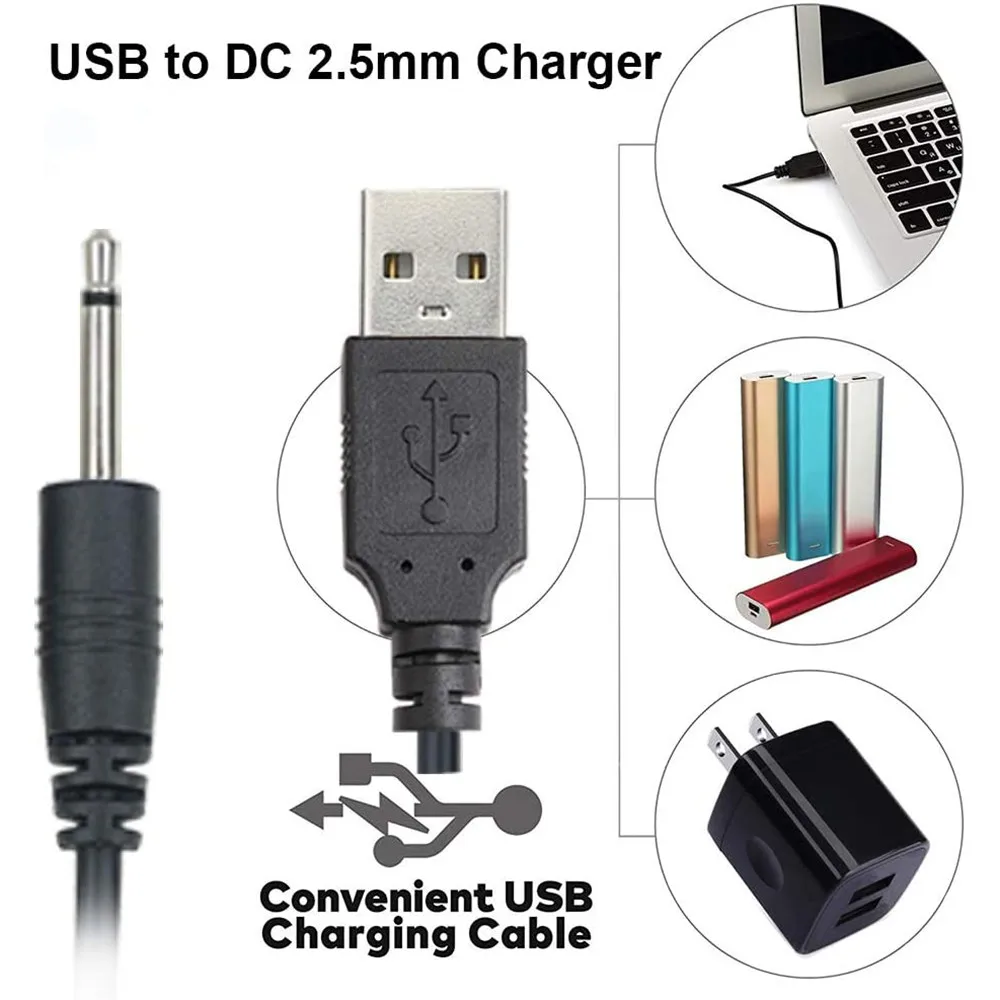 كابل محول USB لاستبدال الصوت ، الشحن السريع ، سلك تيار مستمر ، 2.5 مللي متر