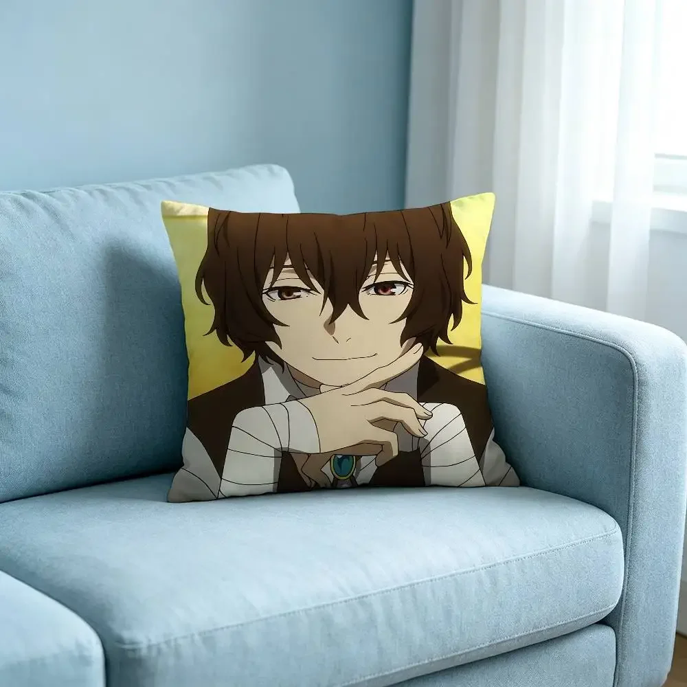 Anime-B-bungo Stray-Dogs-S Cute Customizable Square Pillowcases, Stylish And Soft, Perfect For Beds, Cars, And Sofas.