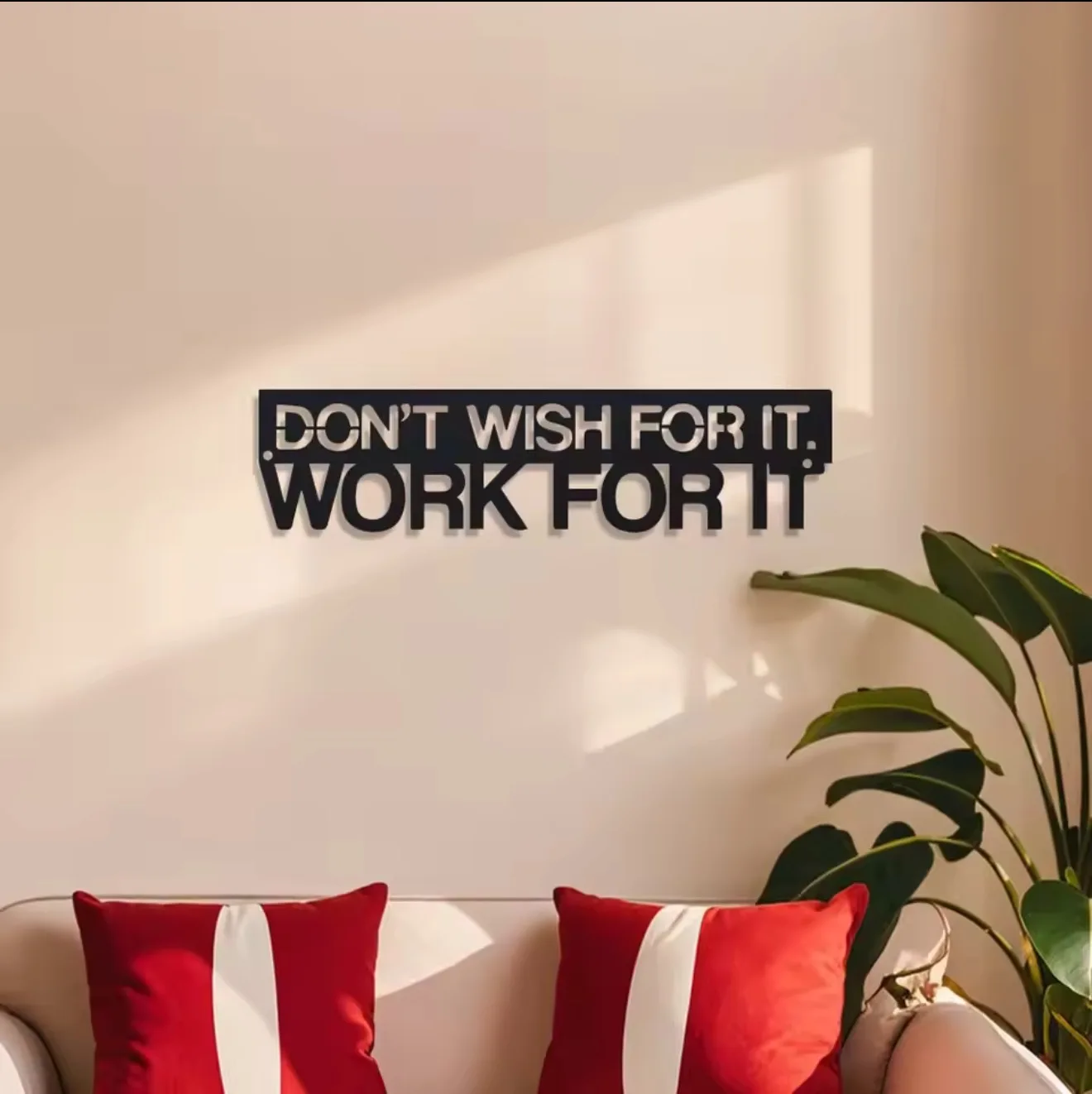 1pc Motivational Metal Wall Art - 