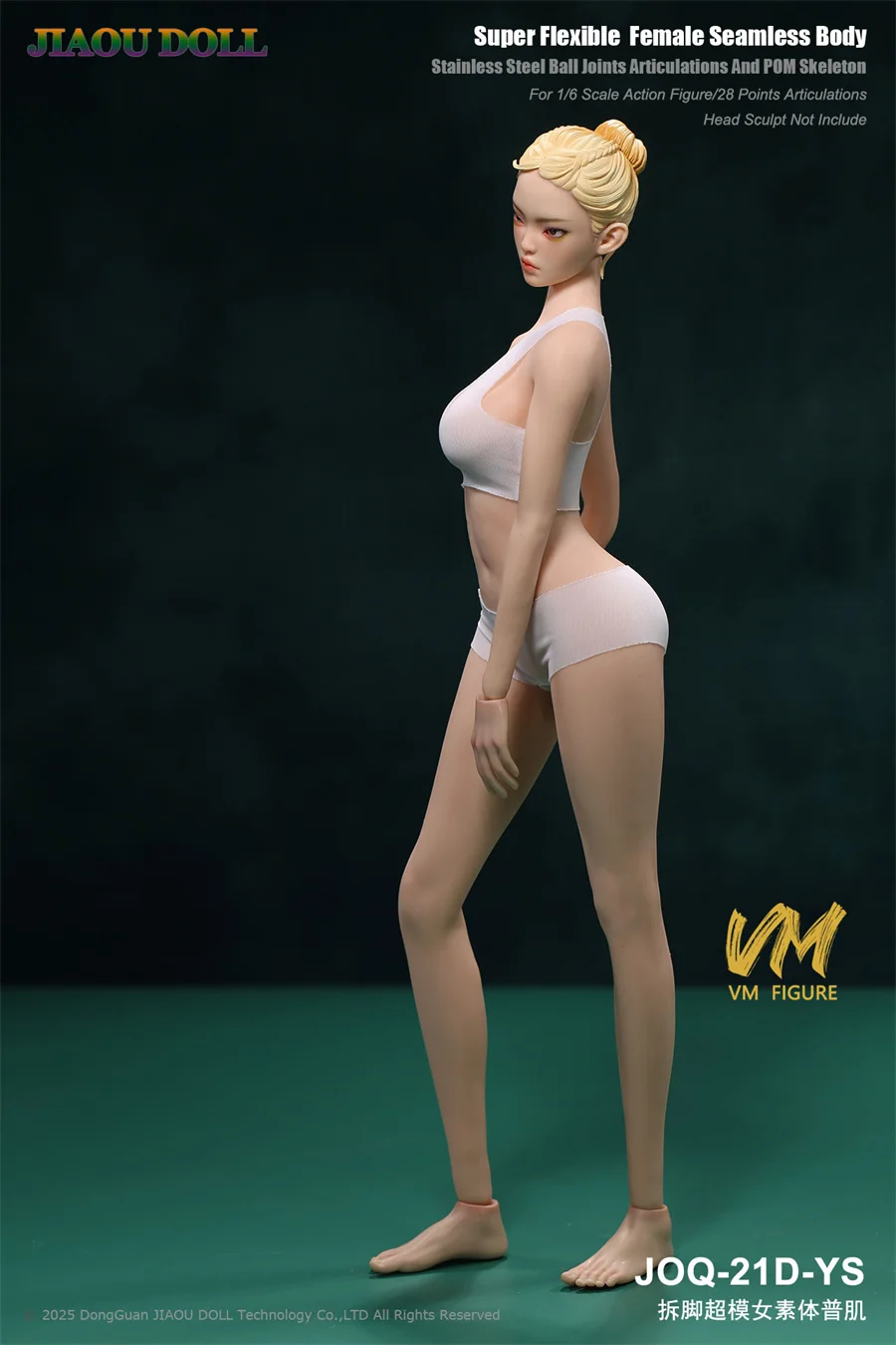 JIAOU POP JOQ-21D 1/6 Supermodel Lange Benen Meisje Afneembare Voet Naadloze Vrouwelijke Lichaam Zonder Hoofd 12 "Action Figure poppen Speelgoed