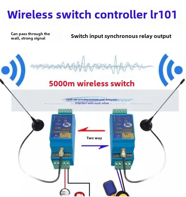 Switch Quantity Wireless Transmission Module Remote Control Relay Output Water Pump Float Control Switch Remote Control