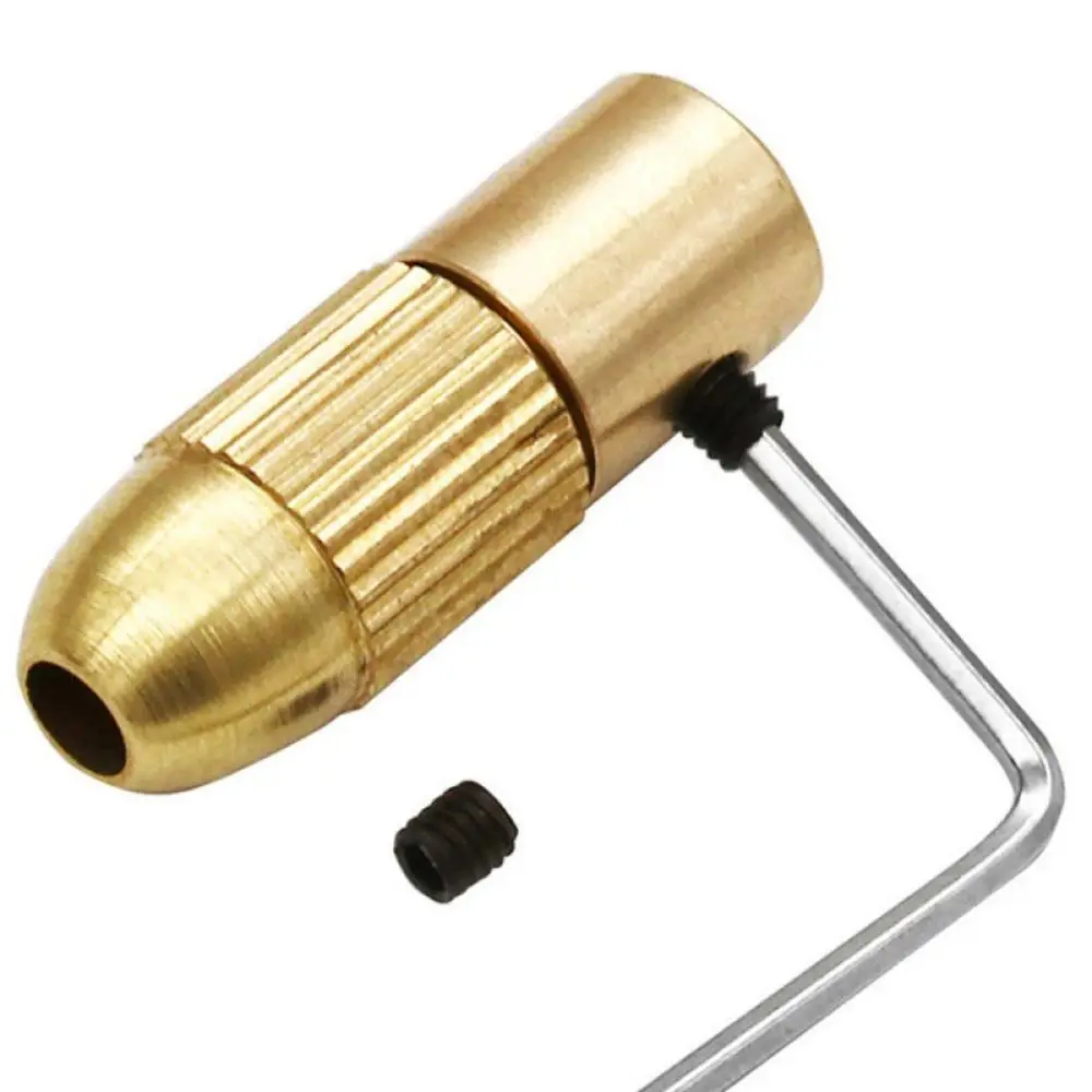 Professional Brass Keyless Chuck For Small Electric Drill Rotary Tool Component Precise Micro Woodworking Gear Bit Adapter