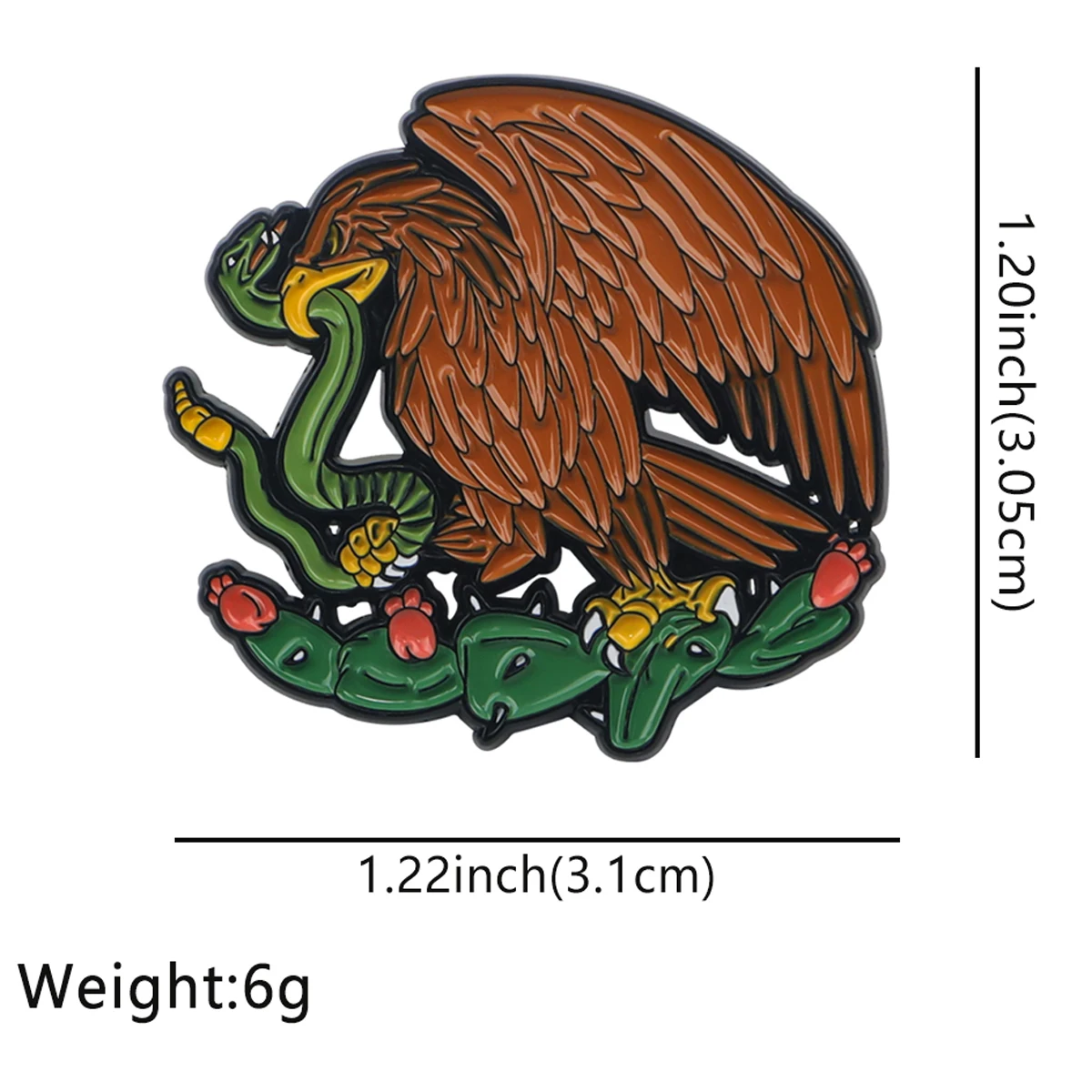Mexican Eagle Enamel Pin Mexico Flag Badge Brooch for Women Men Backpack Lapel Jewelry Cosplay Accessories Gifts Toys view 5