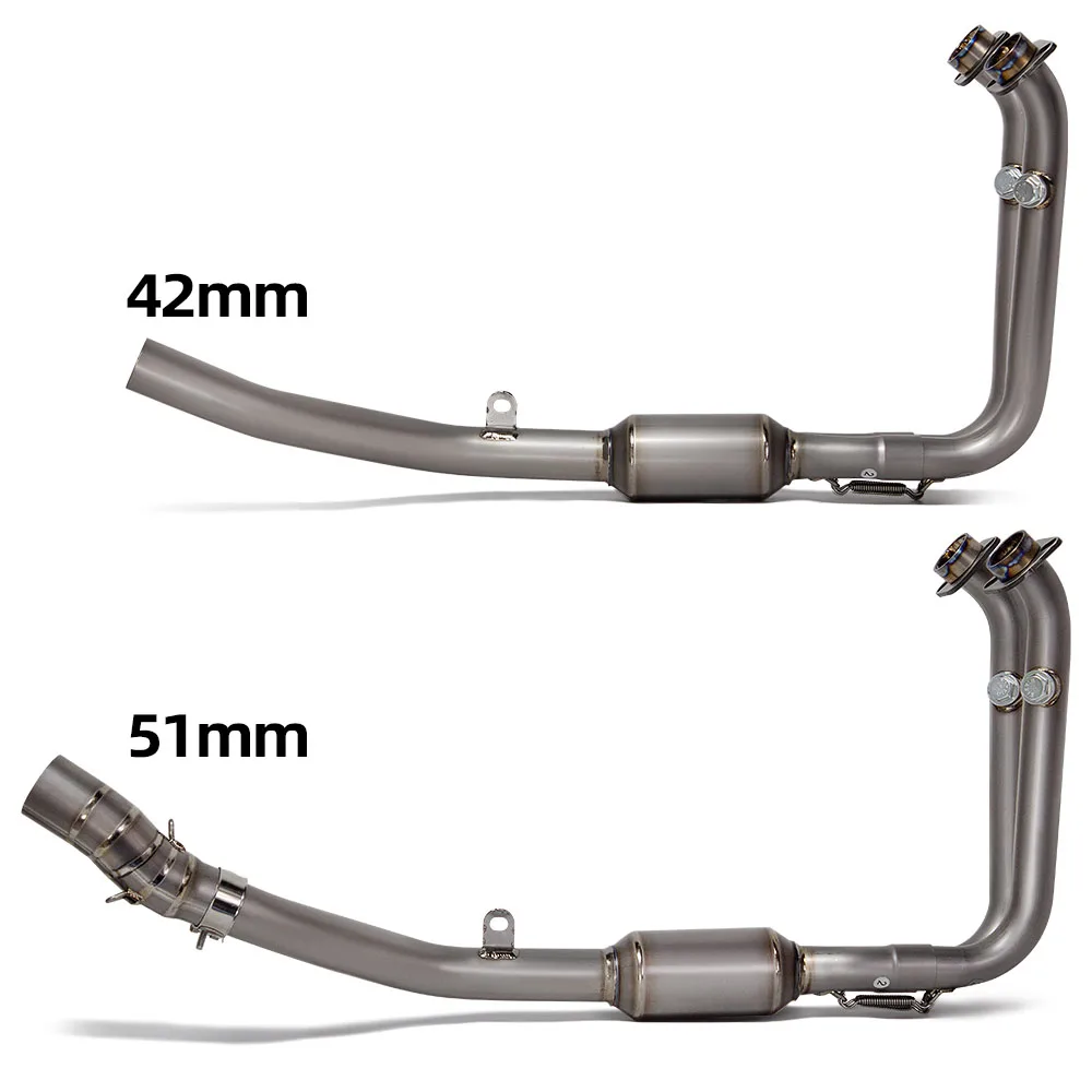Motorcycle Exhaust Modify Titanium Front Middle Link Pipe Racing Line 51mm Interface for 450SR 450 SR 2022-2025