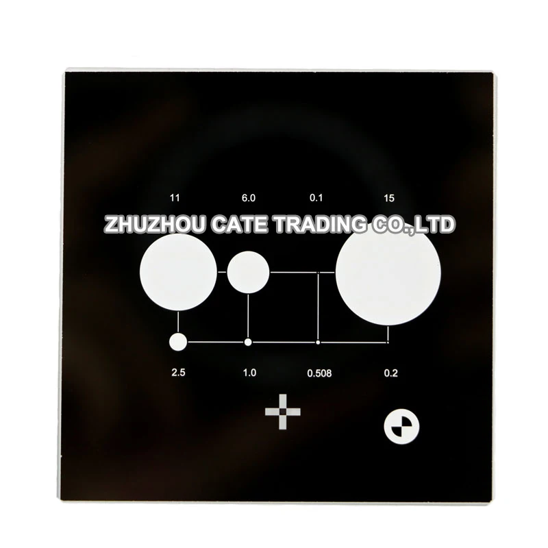 Optical Glass Calibration Board 63x63mm Correction Sheet Microscope Micrometer for Image Measuring and Positioning Instruments