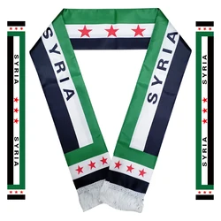 Aerlxemrbrae     Custom Syria Scarf 14*150cm The Syrian Arab Republic Syrian three Star Scarf Banner For event decoration