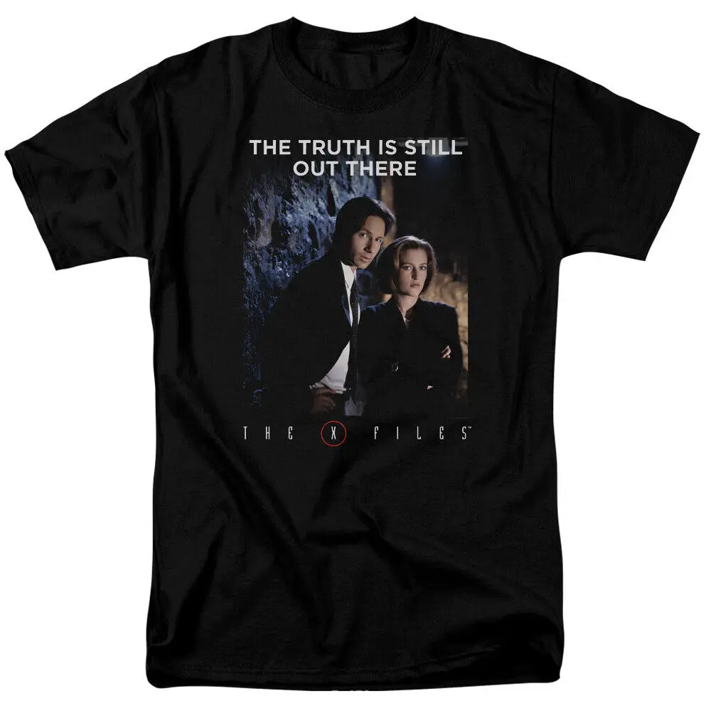 The X Files Teamwork Truth T Shirt Mens Licensed TV Show Alien UFO Retro Black