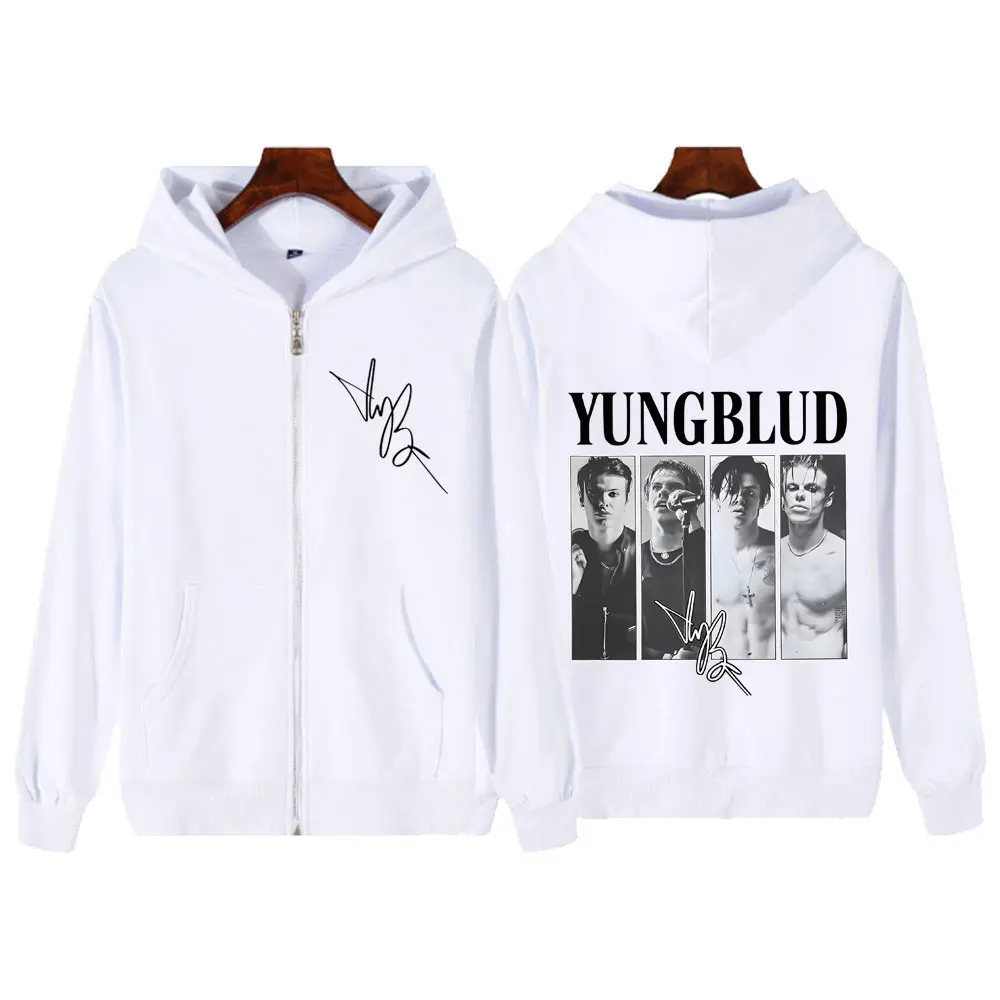 IDOLS Tour 2025 Yungblud Signature Graphic Vintage Zip Up Hoodies Men Women Long-sleeved Casual Hip-hop Punk Zipper Sweatshirt