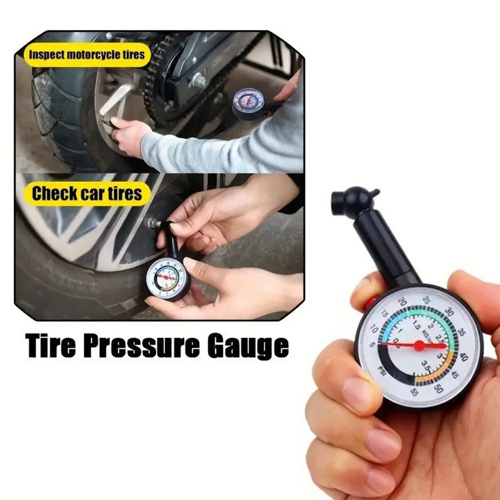 Auto Tire Inflation Pressure Gauge Tyre Deflation Pointer Car Tire Pressure Gauge Measurement High Precision Meter Detector