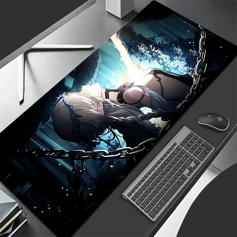 

Gaming Wuthering Waves Cartethyia Mouse Pad Computer Desk Mat Table Keyboard Pad Laptop Rubber Non-slip Back Mousepad Cushion
