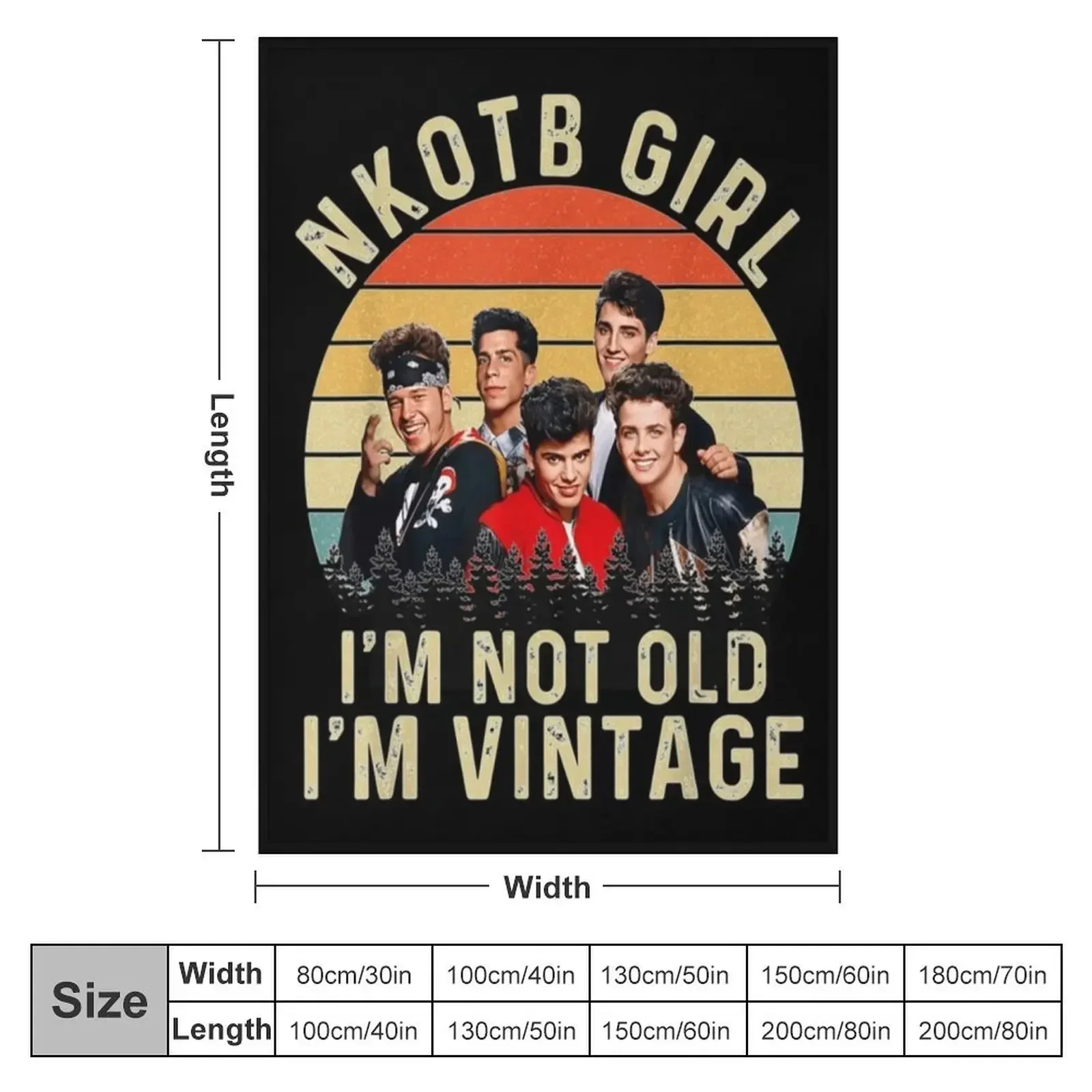 Retro NKOTB Girl I'm NOT Old I'm Vintage s Gift For Fans, For Men and Women Throw Blanket Summer Luxury Designer Blankets