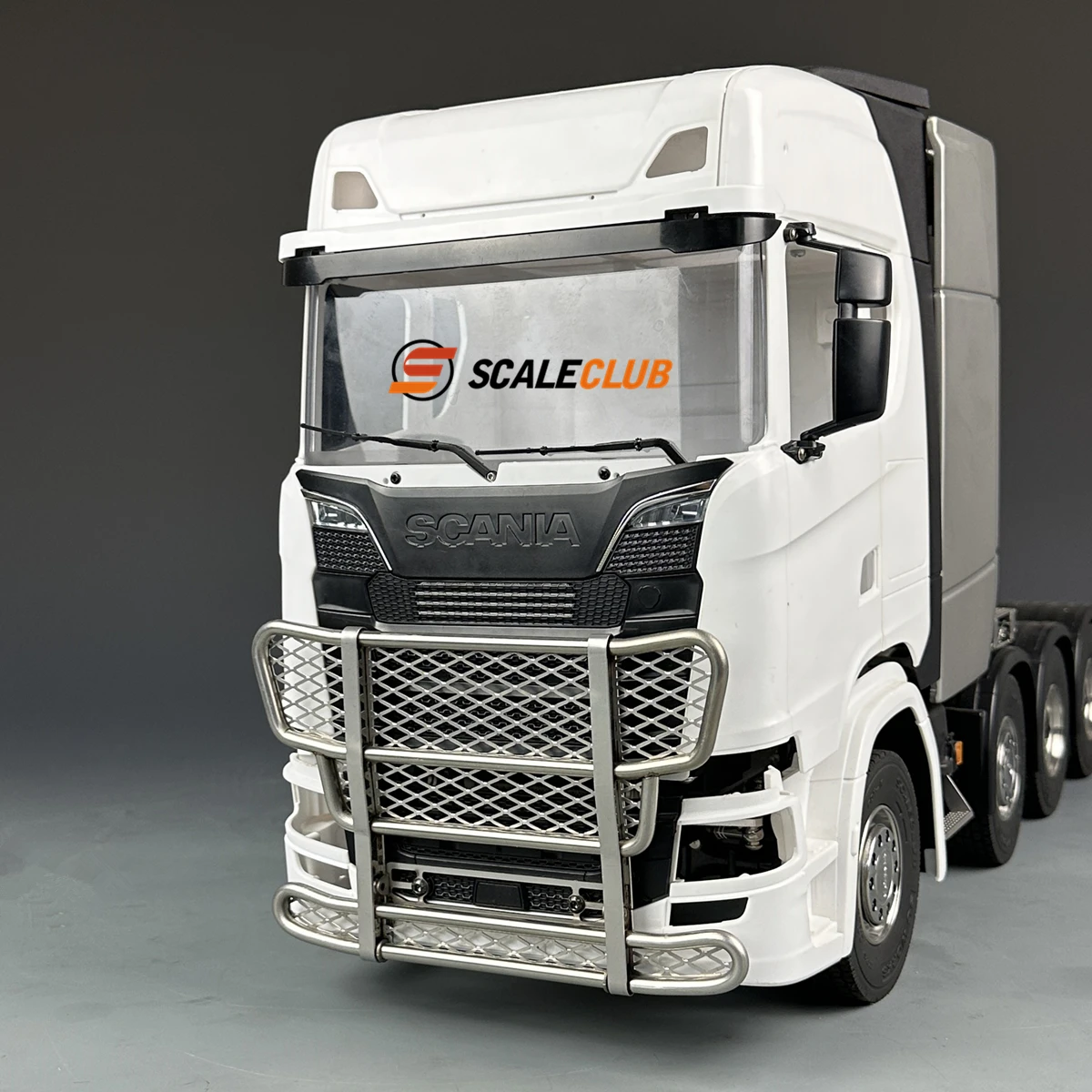 Scaleclub Model Dla Tamiya 1/14 Dla Scania 770S Upgrade Metal Guard Bar Animal Fence Bullpen Dla Actros Volvo Części Samochodowe