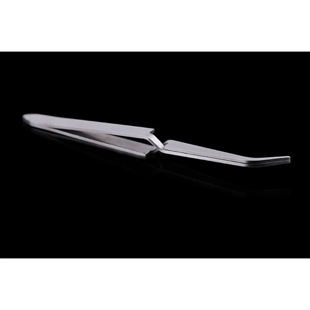

1pc Metal Nail Art Tweezers Sharp Tip For Rhinestone Picker Tool Silver Nail Nipper Manicure Styling Tool Eyelash Tweezer Makeup
