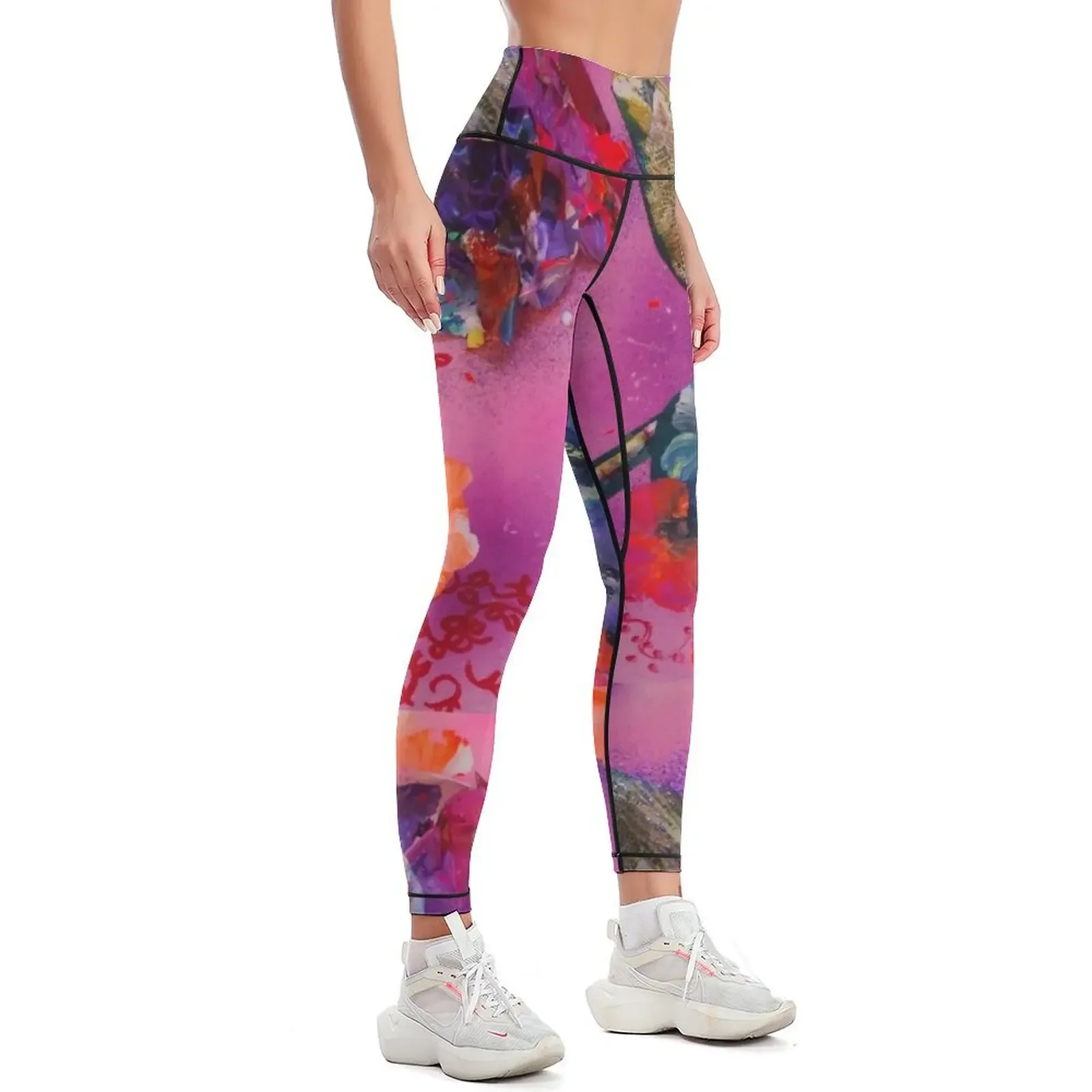 dragonflies and Blossoms Leggings flared Women's fitness Womens Leggings