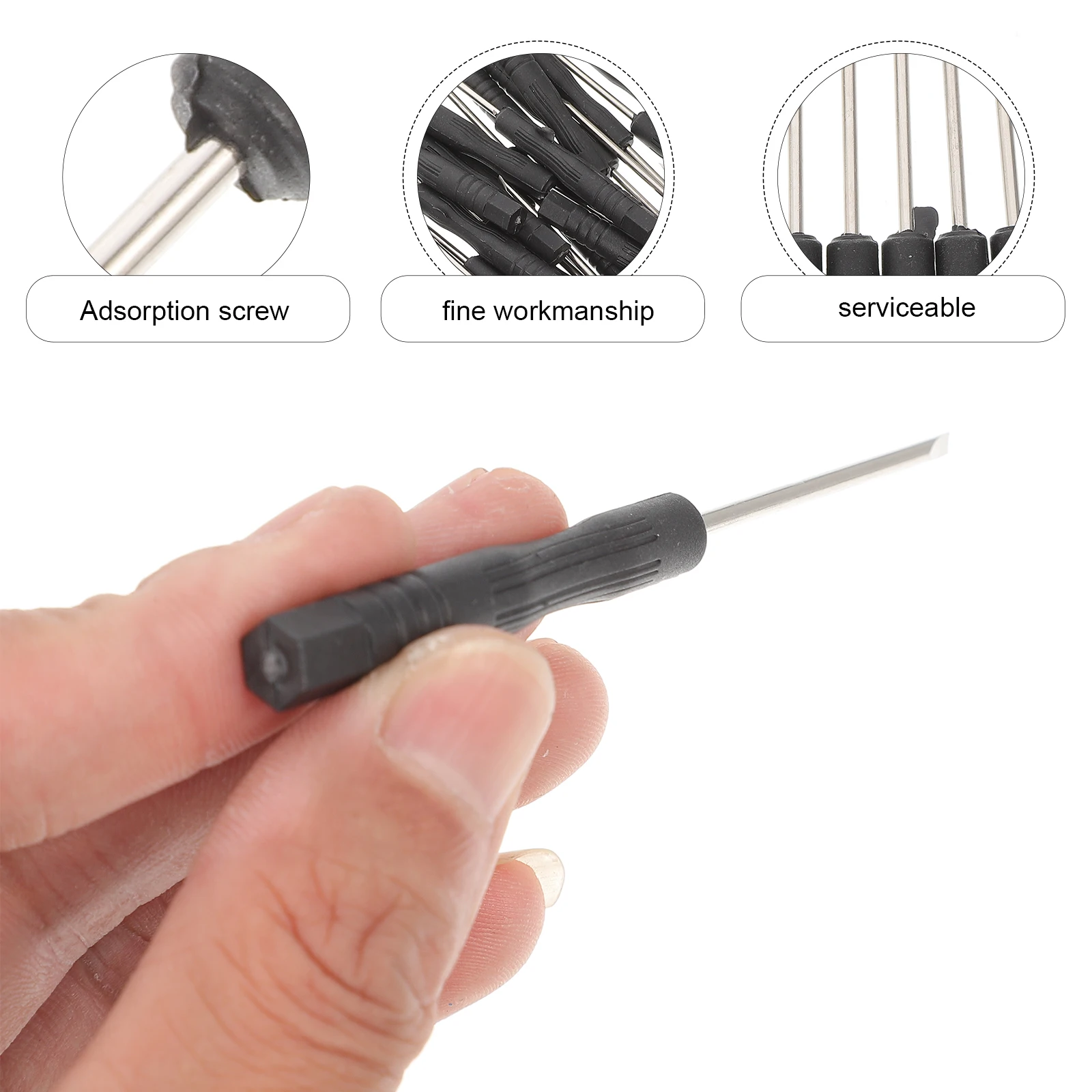 

50pcs Mini Screwdriver Set Pocket Slotted Tip Precision Repair Tool Flathead Professional Glass Decor
