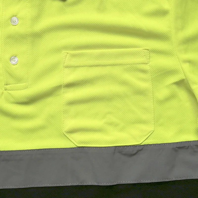 Camisa reflectante de seguridad para trabajo nocturno, camiseta de manga corta de secado rápido, ropa protectora para construcción