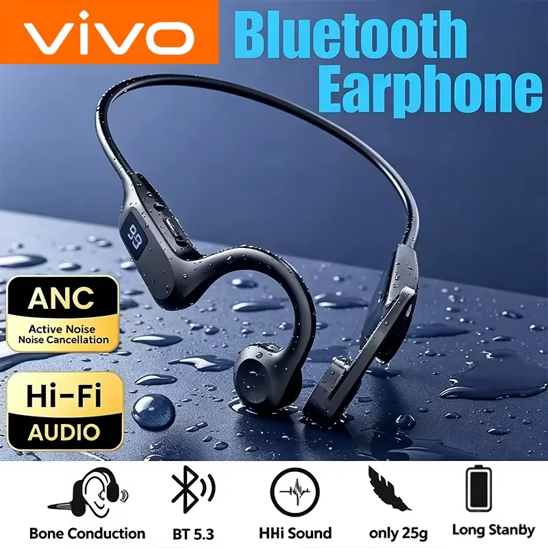 VIVO New X7 Real Bone Conduction Bluetooth 5.4 Headphone Wireless Earphone Headset Hands-free with Mic for Running Sport — product photo 1 of 1