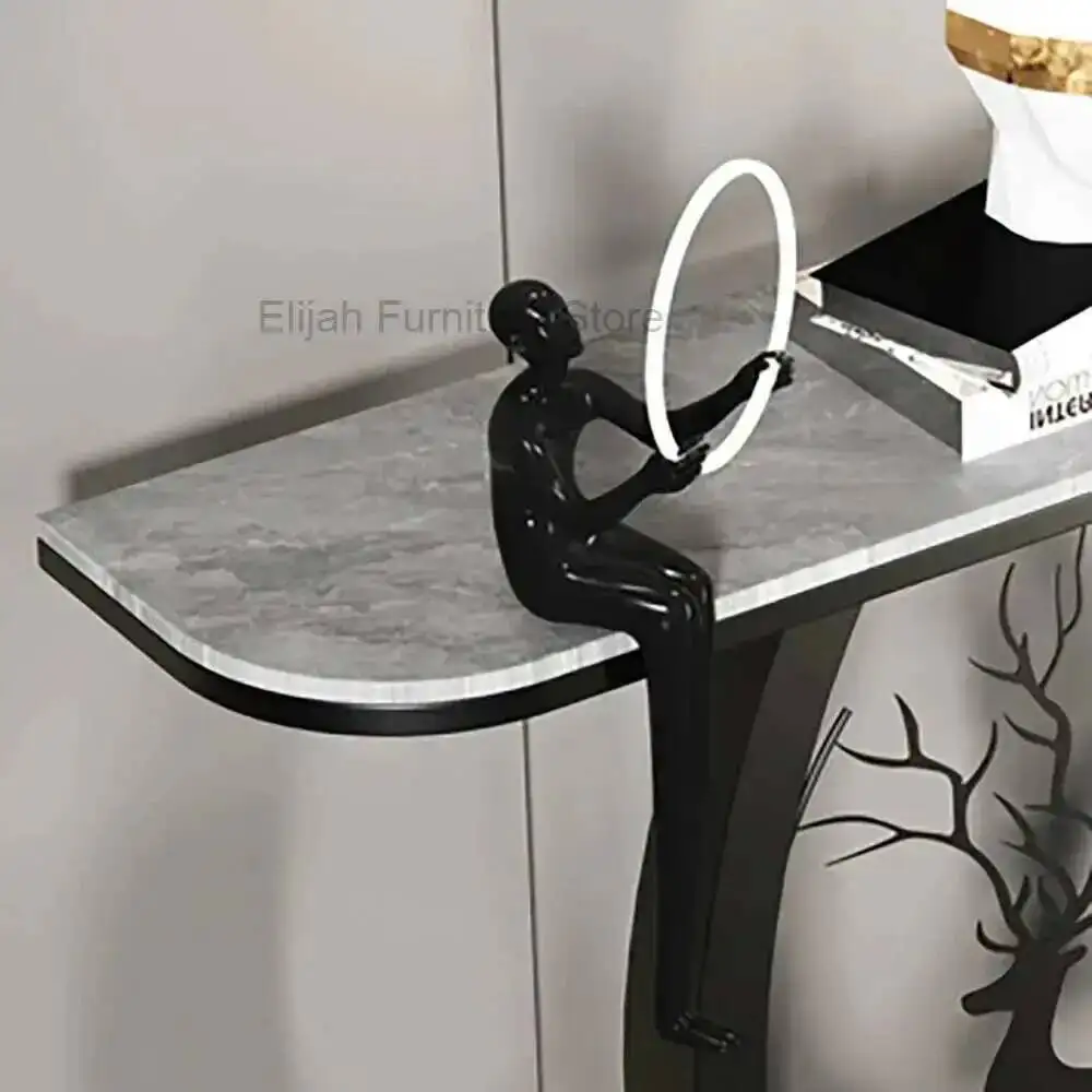 

Entrance Hall Metal Console Tables Nordic Luxury Lobby Nordic Console Table Midcentry Modern Consolle Ingresso Home Furniture