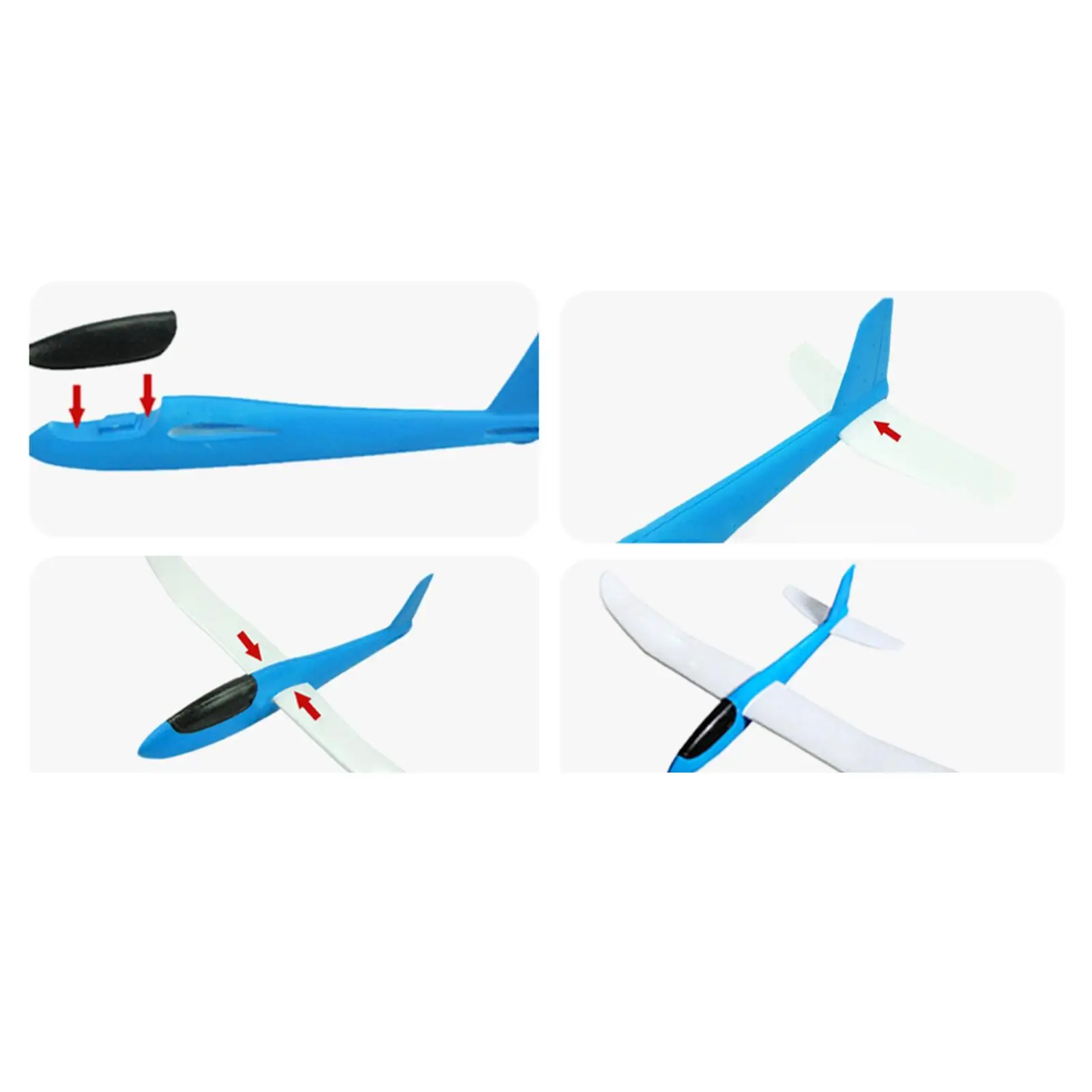 Throwing Glider Airplane for Boys Girls EVA Foam Model Plane Hand Launch Flying Toy Large Size Outdoor Sport Activity Kids Gift