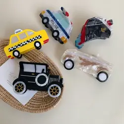 1pc New Creative Car Acetic Acid Grip Cartoon Police Car Sports Car Hair Clip Back of Head Coiled Hair Shark Clip Hair Ornament