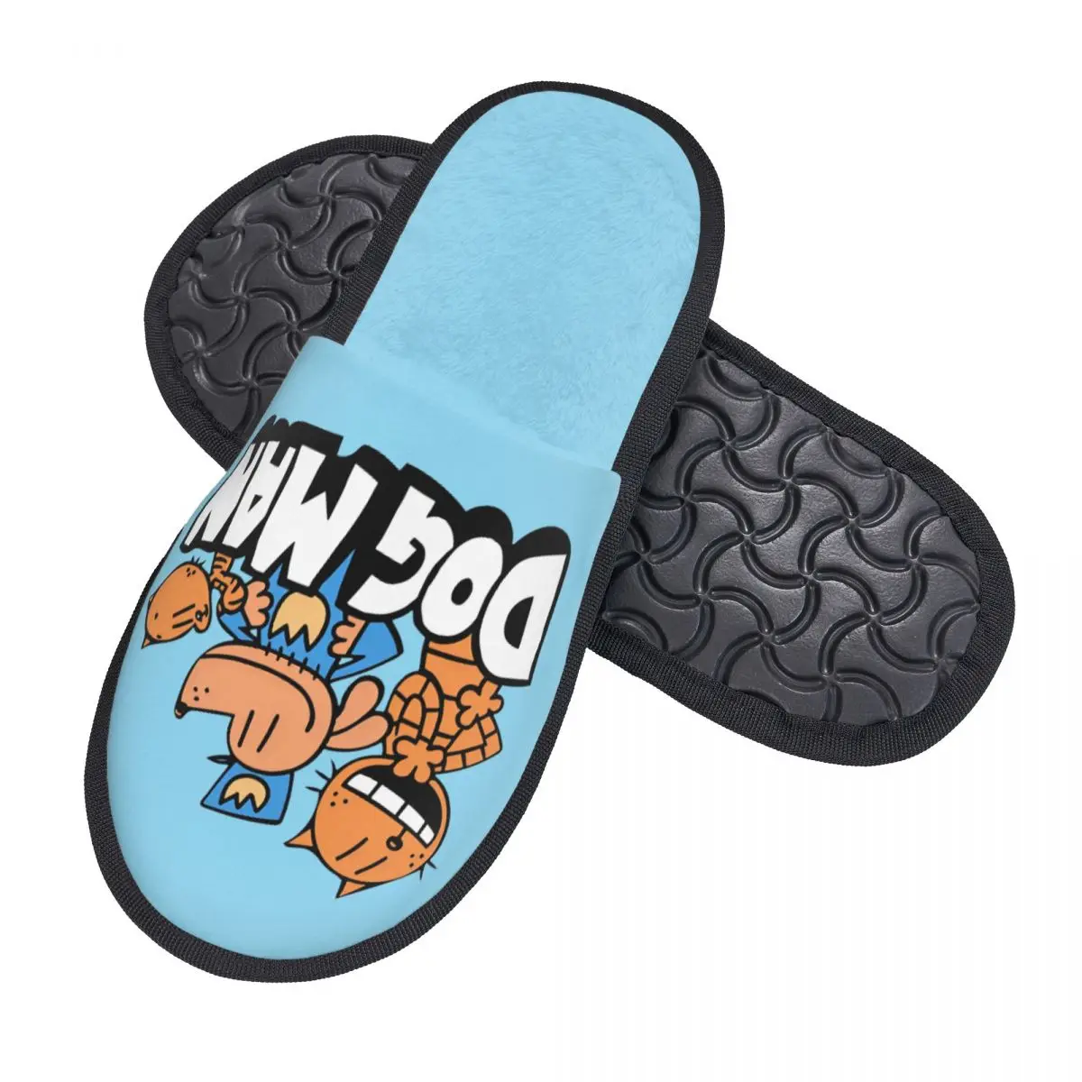 مخصص الكلب رجل و ليل بيتي رغوة الذاكرة النعال النساء دافئ دافئ مضحك شرطي الكلب النعال المنزل العالمي #2