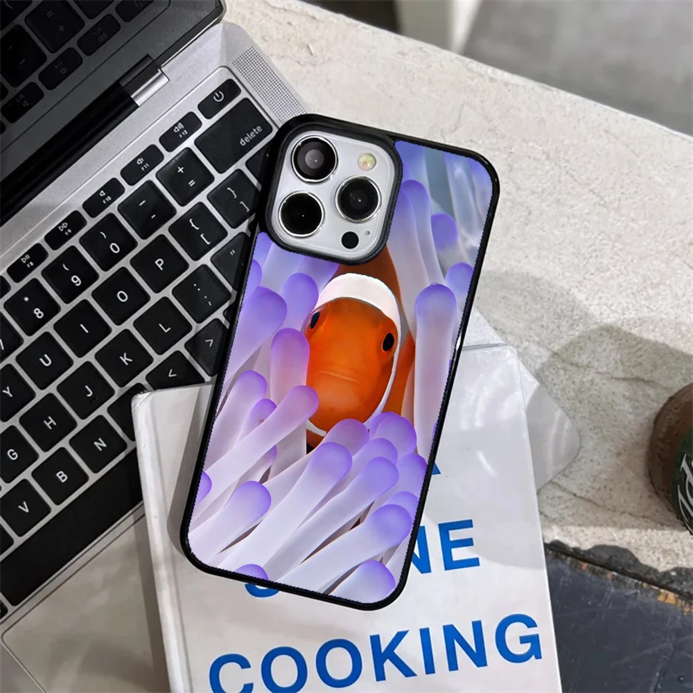 Fish Coral Phone Case Strong Magnetic For IPhone 15 14 13 Pro Max 11 12 Mini Alex Mirror For Magsafe