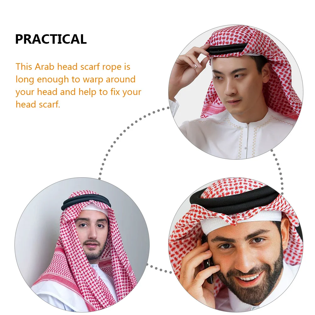 Saudi Men\'s Hairband Head Scarf Headband Rope Arabian Costume Accessory Accessories