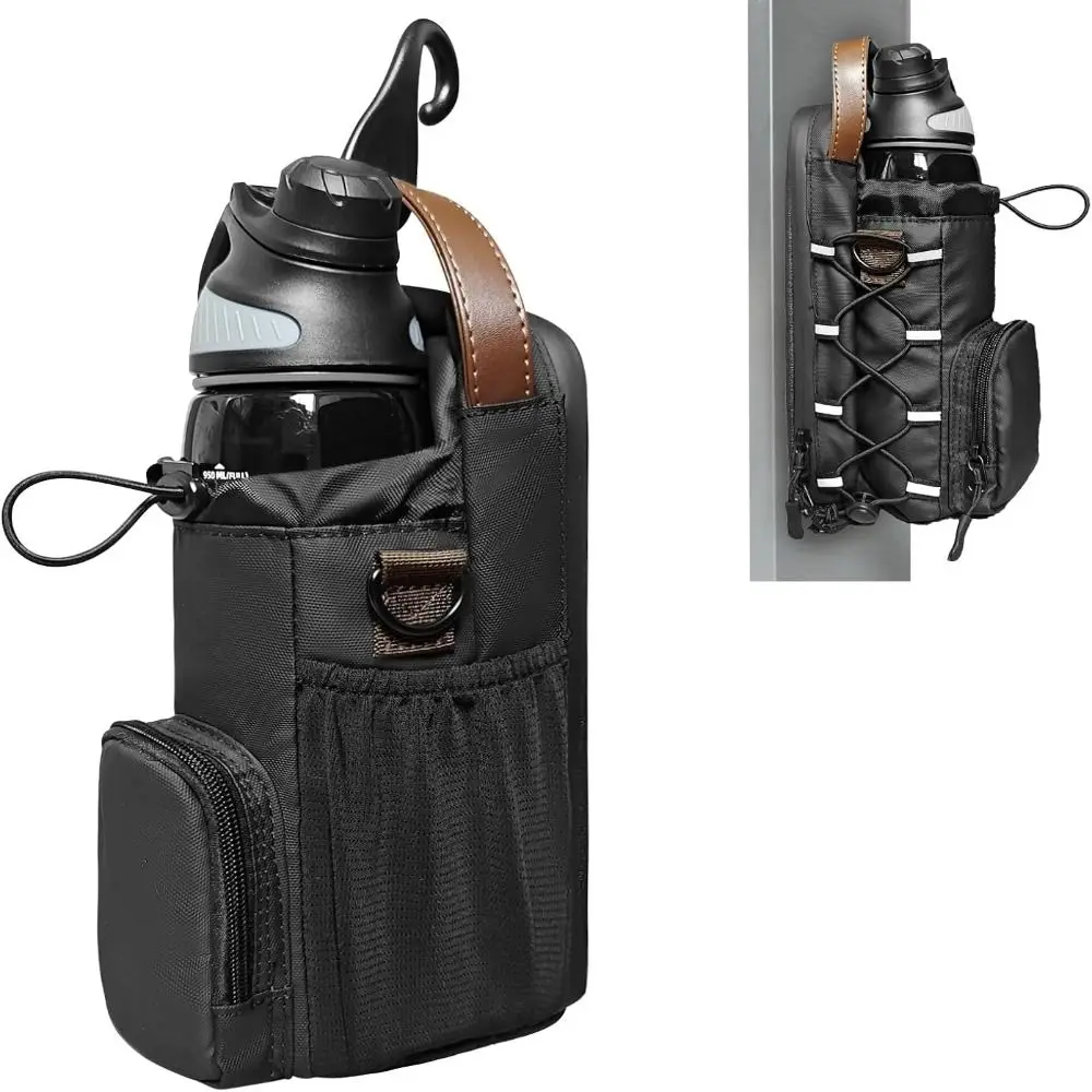 Large Capacity Magnetic Gym Bag Extra Storage Pouch Removable Water Bottle Holder Adjustable Shoulder Strap