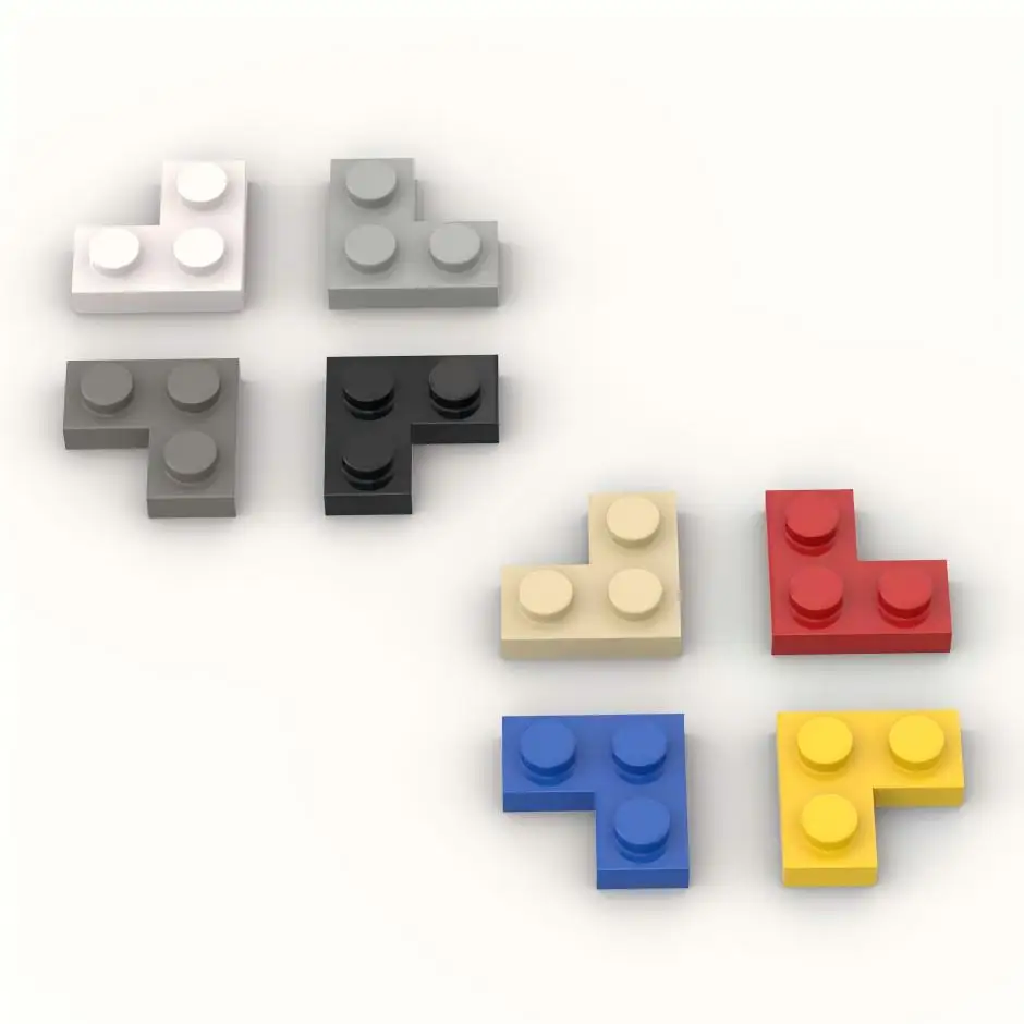 10PCS 부품 플레이트 2420 3x6 하이테크 보드 코너 브릭 파티클 빌딩 블록 100% 호환 DIY 브릭 장난감