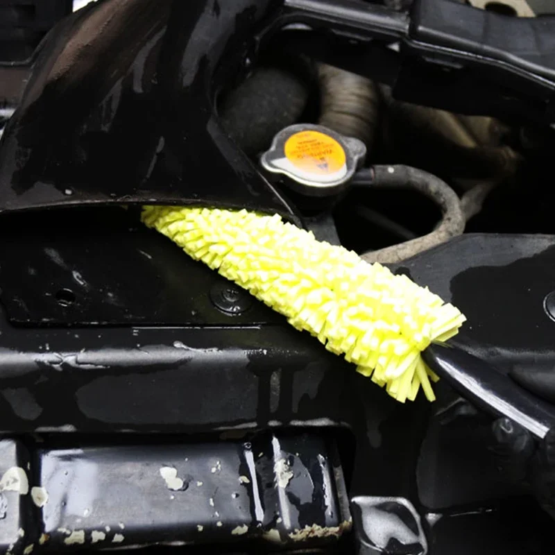 Car Sponge Brush Motorcycle Wheel Rims Washer Hubcaps Wash Auto Cleaning Tool with Handle Bicycle Dirt Pit Bike Accessories