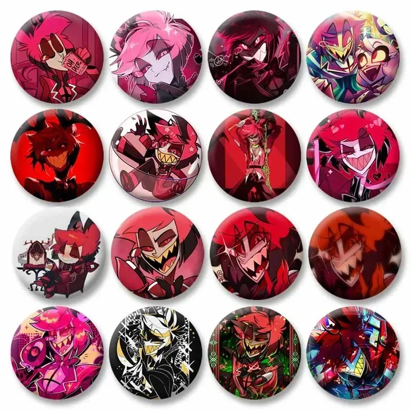 Creative Anime Character Alastor Pin Tinplate Soft Buttons Brooches Jewelry Accessory for Clothes Customize Cartoon Badges Gifts