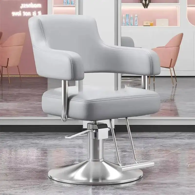 كرسي حلاق كلاسيكي عتيق مخصص جمالي بسيط لصالونات الحلاقة كرسي حديث رافع أثاث Cadeira De Barbeiro
