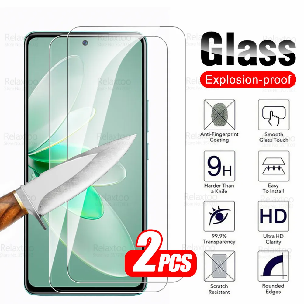 For Vivo V27E Glass 2Pcs Tempered Glasses Screen Protector Vivov27E 4G V 27E V27 27 E 6.62\