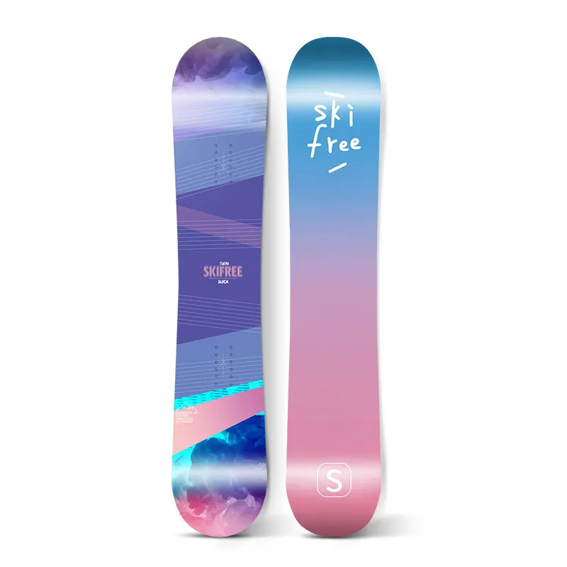 

High Quality Lightweight Durable Elastic White Poplar Wood Eco-Friendly 150cm Entry-level Adult All-around Winter Snowboard