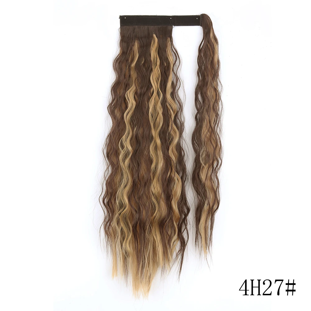 LISI GIRL Kunsthaar 22''34'' Langer, gerader Pferdeschwanz zum Umwickeln, Clip-in-Haarverlängerungen, schwarzes Haarteil, Kopfbedeckung